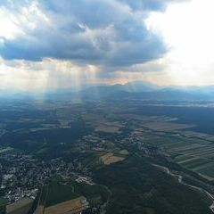 Flugwegposition um 15:05:50: Aufgenommen in der Nähe von Gemeinde Lanzenkirchen, Österreich in 1134 Meter